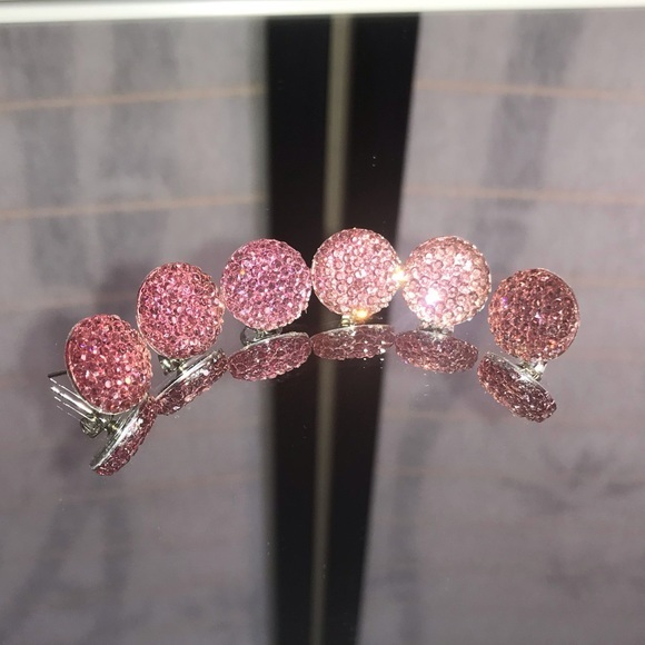 Purple Faux Crystal Flat Back Post Earrings - Picture 1 of 3